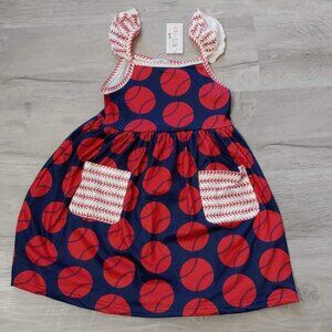 Pete + Lucy baseball dress NEW 6 To 12 Months